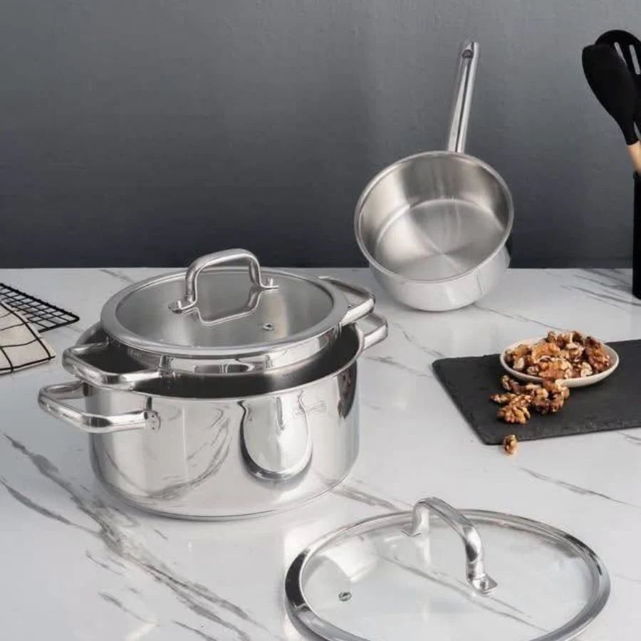 Bộ nồi Michelangelo Cook 4 U 5 món vung kính - 105945