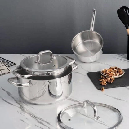Bộ nồi Michelangelo Cook 4 U 5 món vung kính - 105945