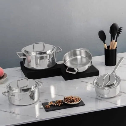 Bộ nồi Michelangelo Home Chef 4 món 106041 - 3 nồi, 1 quánh