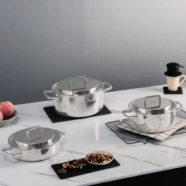 Bộ nồi Michelangelo Home Chef 4 món 106041 - 3 nồi, 1 quánh