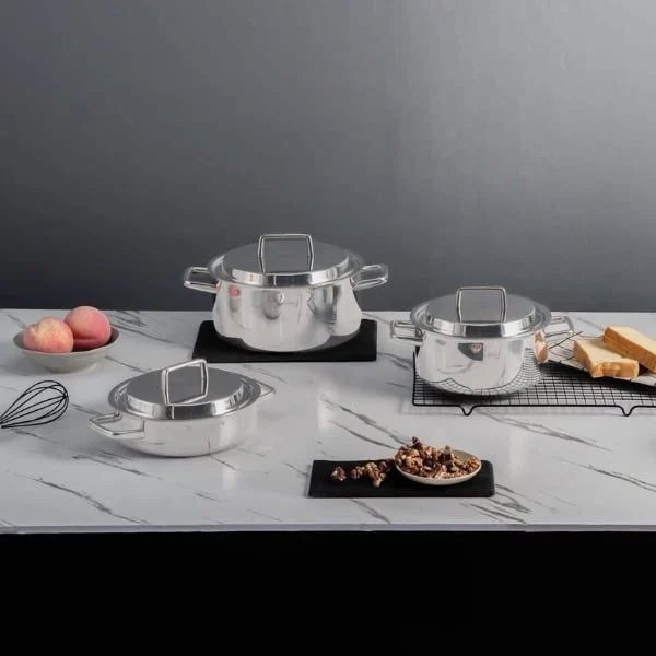 Bộ nồi Michelangelo Home Chef 4 món 106041 - 3 nồi, 1 quánh