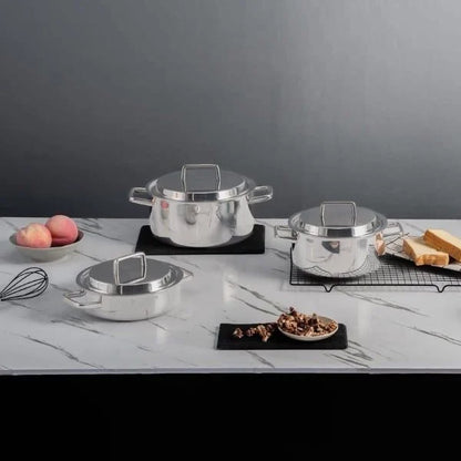 Bộ nồi Michelangelo Home Chef 4 món 106041 - 3 nồi, 1 quánh