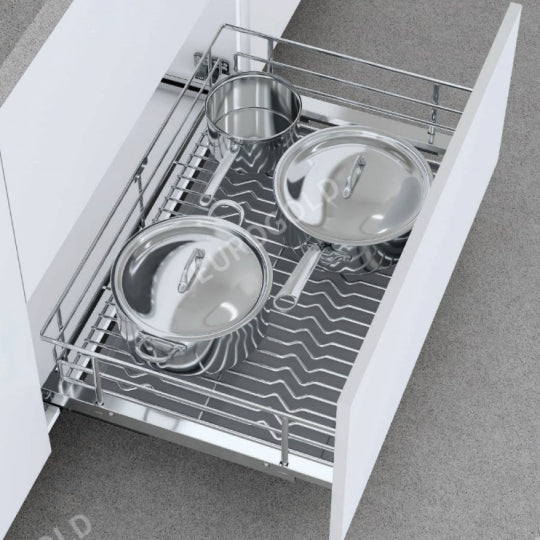 Giá xoong nồi inox 304 nan Oval Eurogold EPO6360VX cho tủ bếp dưới 600mm