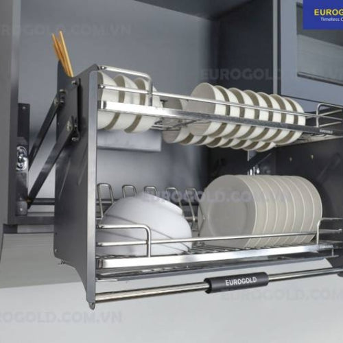 Giá bát di động nan Oval inox 304 Eurogold EPO9360LX cho tủ trên 600mm