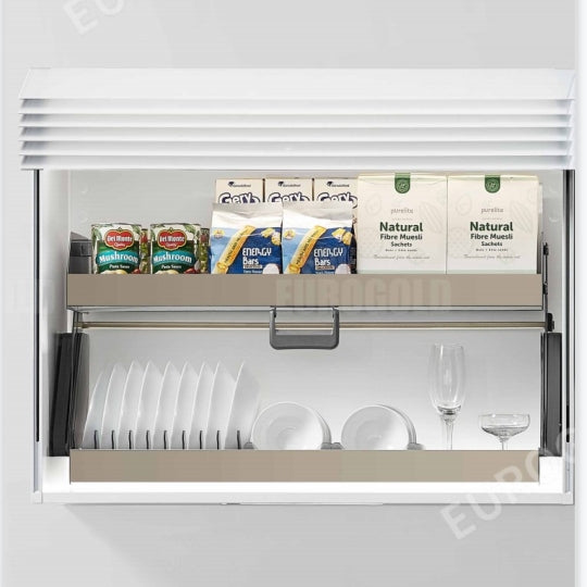 Giá bát nâng hạ nhôm Anode Eurogold EUM9080 cho tủ bếp trên 800mm