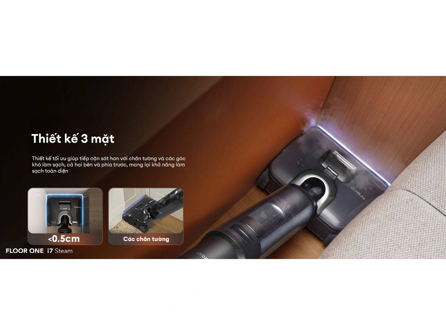 Máy hút bụi lau sàn khô ướt Tineco Floor One i7 Steam
