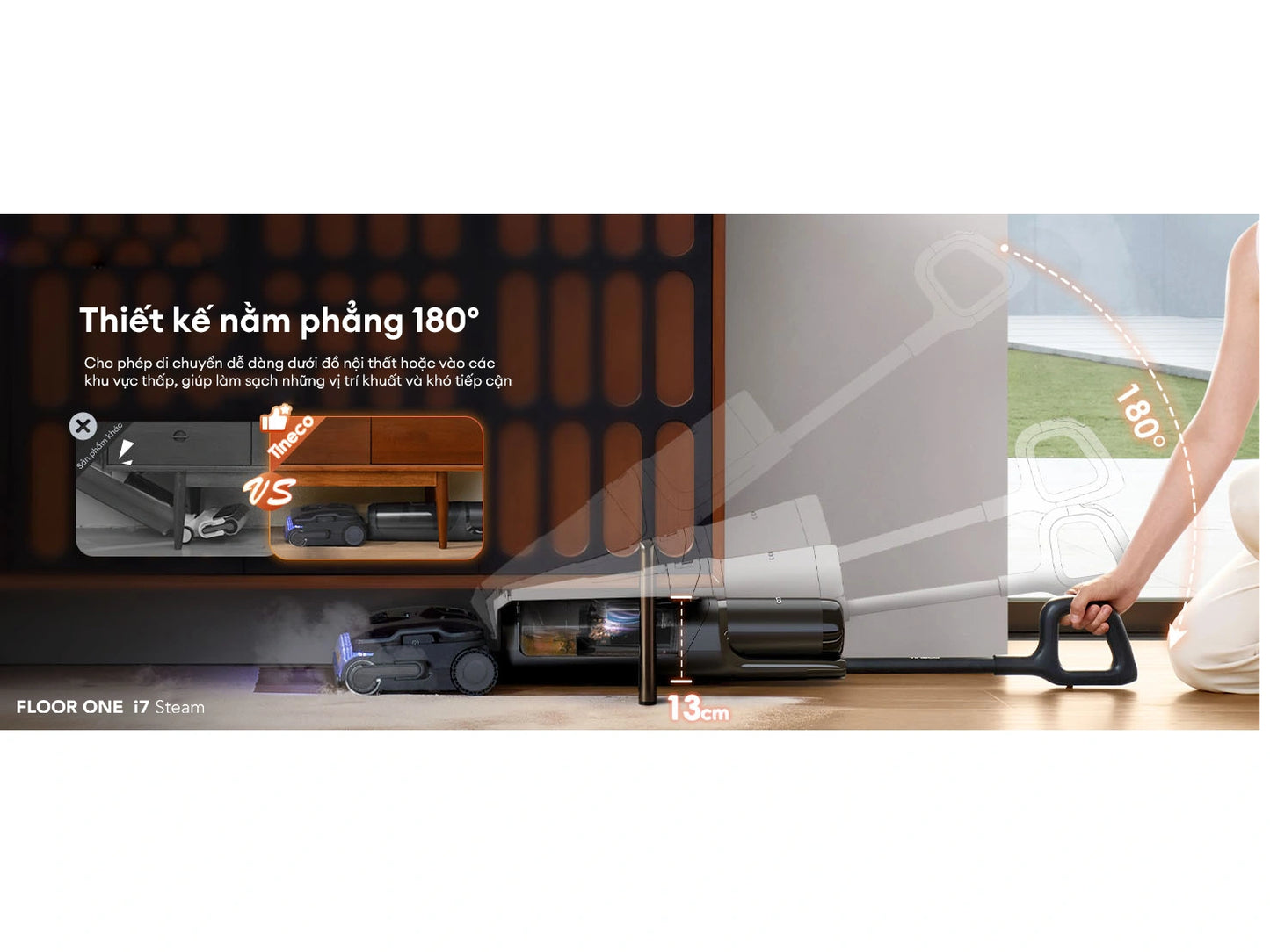 Máy hút bụi lau sàn khô ướt Tineco Floor One i7 Steam