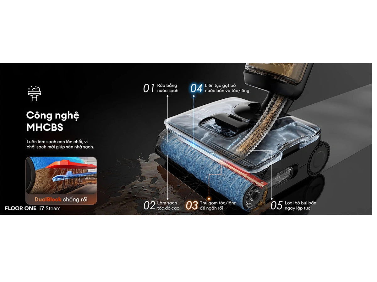 Máy hút bụi lau sàn khô ướt Tineco Floor One i7 Steam