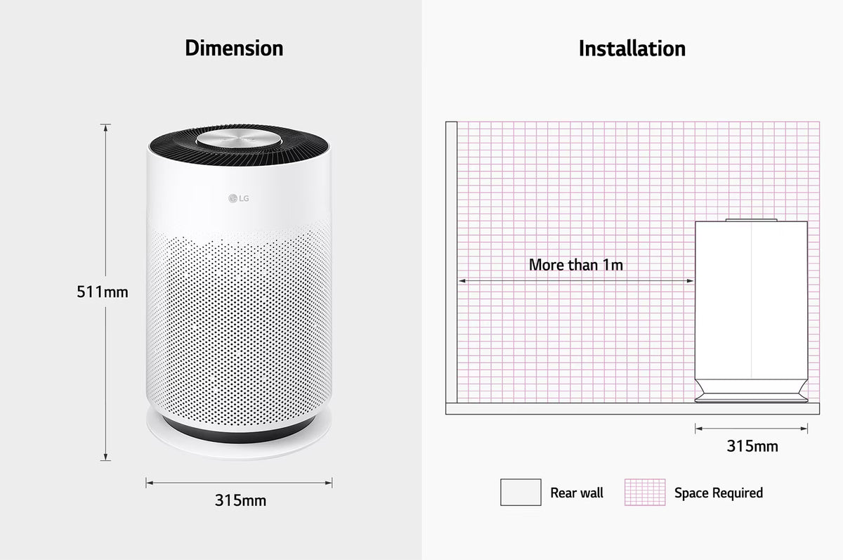 Máy lọc không khí LG PuriCare 360 Hit AS60GHWG0 41W
