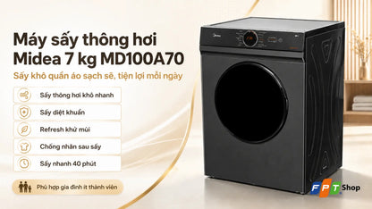 Máy sấy thông hơi Midea 7 kg MD100A70